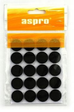 Midas Samoljepljivi filcani jastučići, crni, promjera 20 mm, 20 kom.