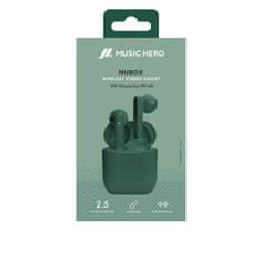 SBS Nubox Music Hero bežične slušalice, zelena