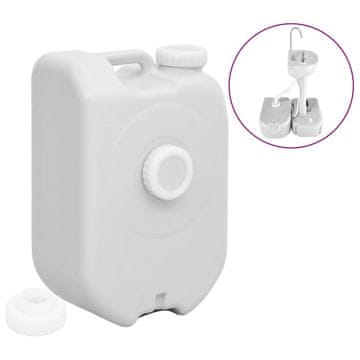Vidaxl Putna posuda za vodu s adapterom 24 L siva
