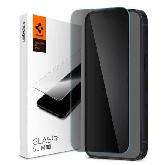 Spigen Slim HD zaštitno staklo za iPhone 16e/14/13/13 Pro, crno (AGL03392)