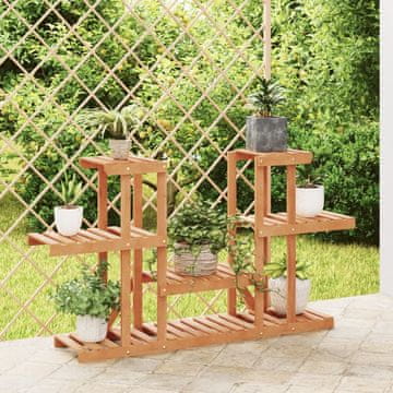 Vidaxl Stalak za cvijeće 110x25x73 cm Masivno drvo jele