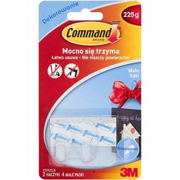 SILA Prozirne samoljepljive kuke Command, 2 kom.