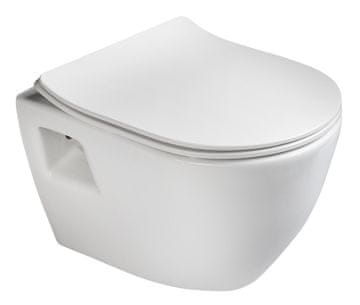 Creavit PAULA Zidna WC Školjka, 35,5x50cm, Bijela Keramika, Štedljivo i Učinkovito Ispiranje