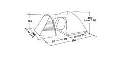 Easy Camp Blazar šator, četiri osobe, plava