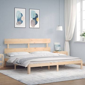 Vidaxl Okvir kreveta bez madraca 200x200 cm Masivni borov drvo