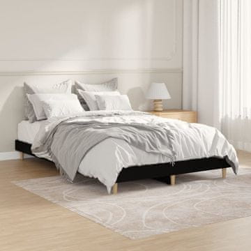Vidaxl Okvir za krevet Crni 120x190 cm Materijal na bazi drveta