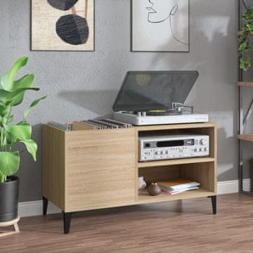 Vidaxl Ormarić za gramofone Sonoma hrast 84,5 x 38 x 48 cm