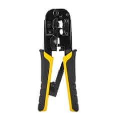 Deli Tools kliješta za krimpanje RJ45 / RJ14 / RJ12 / RJ9, žuta