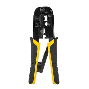 Deli Tools kliješta za krimpanje RJ45 / RJ14 / RJ12 / RJ9, žuta