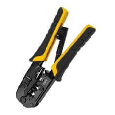 Deli Tools kliješta za krimpanje RJ45 / RJ14 / RJ12 / RJ9, žuta
