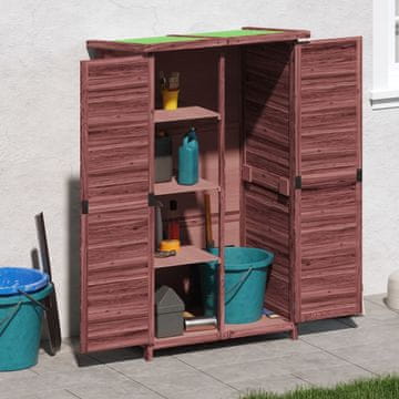 Vidaxl Vrtna kućica za alat Mocha 83x57x140 cm Bor