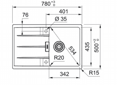 Franke Fragranite sudoper CNG 611-78, Onyx