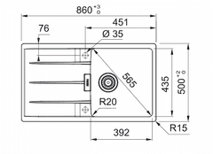 Franke Fragranite sudoper CNG 611-86, Onyx