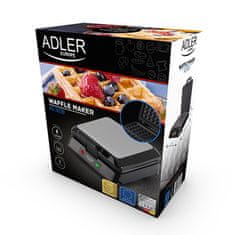 AD Adler AD 3036 Aparat za vafle 1500 W, siva/crna
