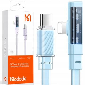 Mcdodo Mcdodo kabel USB-C lightning kutni ravni 36w za iPhone 13 14 plavi 2m