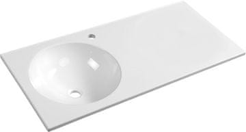 SAPHO JUNO Lijevi Sudoper od Lijevanog Mramora, 100x47 cm, Bijeli