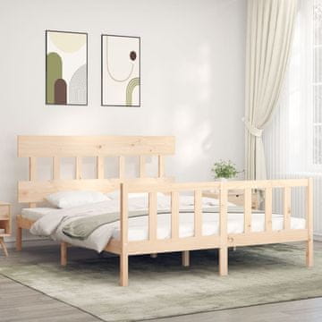 Vidaxl Okvir kreveta bez madraca 160x200 cm Masivni borov drvo