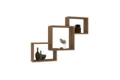 Woody Fashion Zidna polica, Silver - Walnut