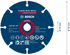 BOSCH Professional rezna ploča EXPERT Carbide Multi Wheel, 76 mm, 10 mm (2608901196)