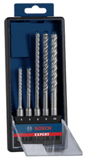 BOSCH Professional 5-dijelni set svrdla za udarne bušilice EXPERT SDS plus-7X, 5/6/6/8/10 mm (2608900197)