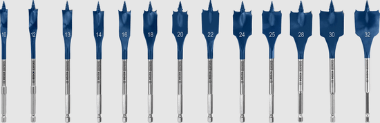 BOSCH Professional 13-dijelni set ravnih svrdla EXPERT Self Cut Speed, 10/12/13/14/16/18/20/22/24/25/28/30/32 mm (2608900336)