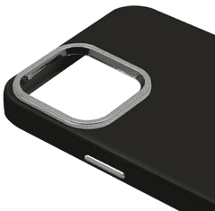 Onasi Satin maskica za iPhone 12 / 12 Pro, silikonska, crna