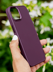 Onasi Satin maskica za iPhone 12 / 12 Pro, silikonska, ljubičasta