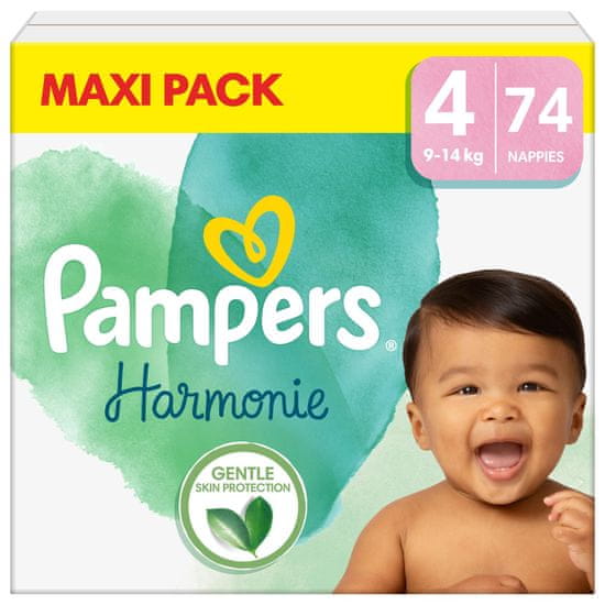 Pampers Harmonie pelene, veličina 4 (9-14 kg), 74 pelena