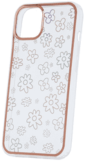 Onasi Valentine maskica za iPhone 14 Pro, silikonska, s cvjetovima