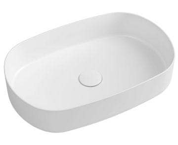 ISVEA INFINITY OVAL keramički umivaonik za stol, 55x36cm, bijeli
