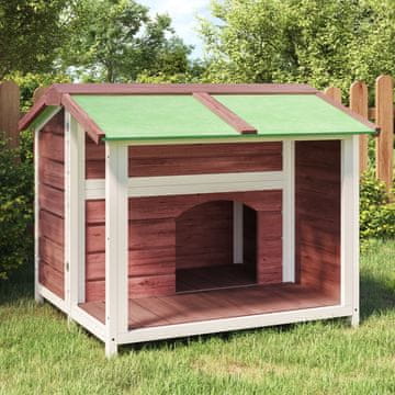 Vidaxl Pseći boks Mocha 96x87x80,5 cm Puno borovo drvo