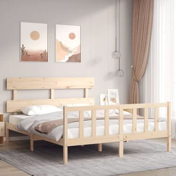 Vidaxl Okvir kreveta bez madraca 160x200 cm Masivni borov drvo