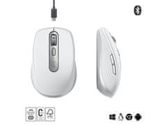 Logitech MX Anywhere 3S miš, Bluetooth, DarkField laser, siva