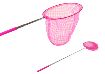 slomart LEAN TOYS Mreža za leptire, teleskopska, 85 cm, roza
