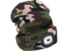 Extol Light LED svjetlosni šešir 43464 kapa s prednjom svjetiljkom 4x45lm, USB punjenje, kamuflažna, univerzalna veličina