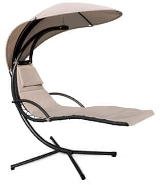 Aga Viseća vrtna ležaljka s krovićem Bež