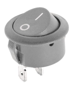 Kemot Prekidač 0-1 220V/6A za ugradnju FI: 22 mm srebro