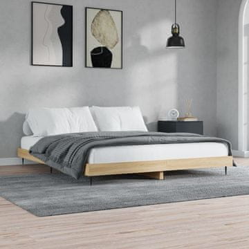 Vidaxl Krevet bez madraca, Sonoma hrast, 140x200 cm