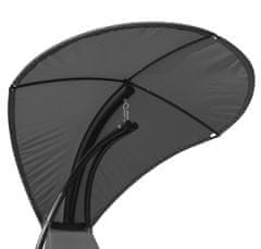 Aga Viseća vrtna ležaljka s krovićem Tamno siva