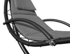 Aga Viseća vrtna ležaljka s krovićem Tamno siva