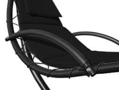 Aga Viseća vrtna ležaljka s krovićem Crna