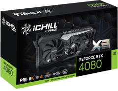 inno3D GeForce RTX 4080 iChill X3 grafička kartica, 16 GB GDDR6X (C40803-166XX-187049H)
