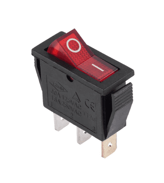 Kemot Prekidač 0-1 220V/16A Uska crvena