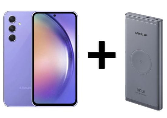 Samsung Galaxy A54 5G mobilni telefon 8GB/128GB svijetloljubičasti (SM-A546BLVCEUE) + 25W baterija za bežično punjenje