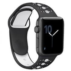 BStrap Silicone Sport remen za Apple Watch 38/40/41mm, Black White