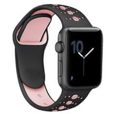 BStrap Silicone Sport remen za Apple Watch 38/40/41mm, Black Pink