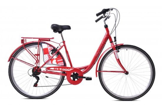 Capriolo Gradski bicikl Diana, 45,72 cm, crvena