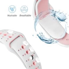 BStrap Silicone Sport remen za Apple Watch 38/40/41mm, White Pink