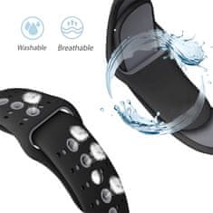 BStrap Silicone Sport remen za Apple Watch 42/44/45mm, Black Gray