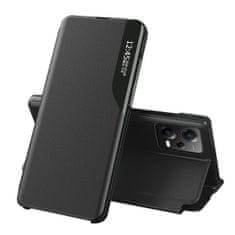 MG Eco Leather View preklopna maska za Xiaomi Redmi Note 12 5G / Poco X5 5G, crno